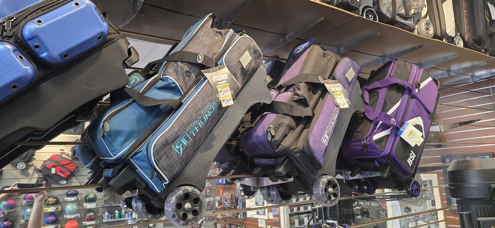 The bag wall stretching along the in-house lane